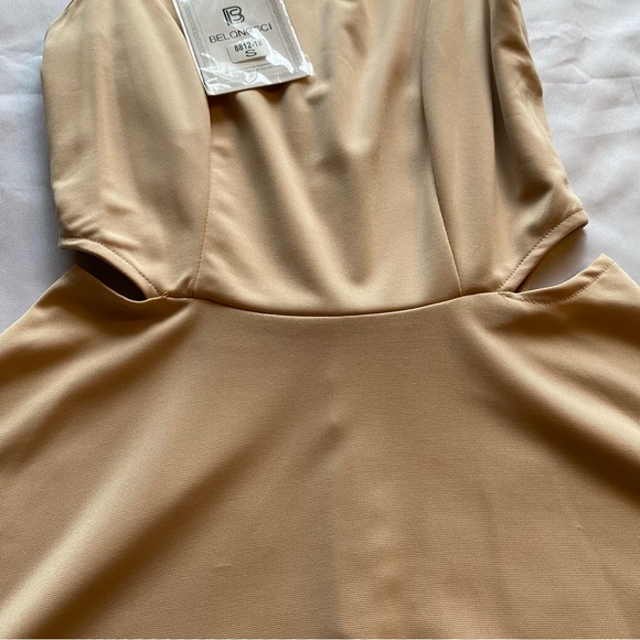 Apricot BELONGSCI Women 2025 Sweet and Cute Sleeveless Racerback Flared Swing - Picture 5 of 8